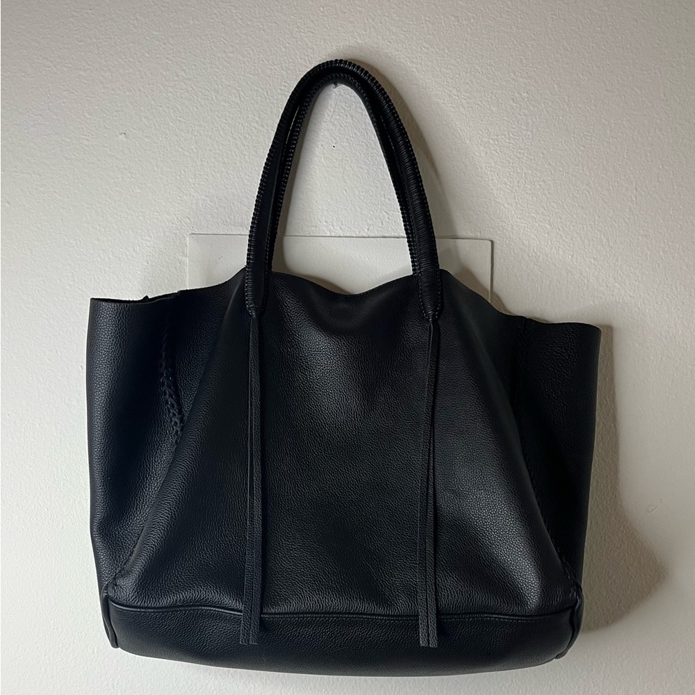 CALLISTA CRAFTS Tote Bag - Black Grained Leather, Handmade